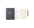 Five dice game in elegant box with notepad and pencil colour navy-blue