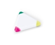 Highlighter with yellow, pink and green colours colour white