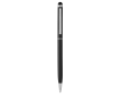 Slim pen with stylus chrome colour blue ink colour black