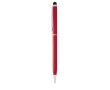 Slim pen with stylus chrome colour blue ink colour red