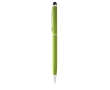 Slim pen with stylus chrome colour blue ink colour light-green
