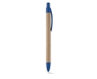 Sustainable ballpoint pen kraft paper blue ink colour blue