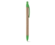 Sustainable ballpoint pen kraft paper blue ink colour light-green