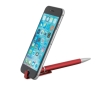 Touch pen ballpoint pen with metal and phone holder colour red
