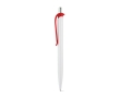 ABS pen with clip in assorted colours, blue ink colour red