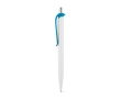 ABS pen with clip in assorted colours, blue ink colour light blue