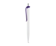 ABS pen with clip in assorted colours, blue ink colour violet