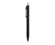 Aluminium pen with matte finish and push button, blue ink colour silver