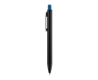 Aluminium pen with matte finish and push button, blue ink colour royal blue