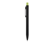 Aluminium pen with matte finish and push button, blue ink colour light-green
