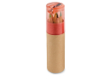 Set of 6 children’s coloured pencils in tube case colour red