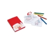 Christmas painting set with colourful wax crayons colour red