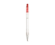 Eco pen made from recycled plastic with black ink, RPET colour red