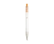 Eco pen made from recycled plastic with black ink, RPET colour orange