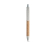 Eco-friendly cork and wheat pen with blue ink colour light blue