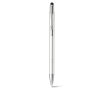 Aluminium touch pen ballpoint pen with blue ink colour white