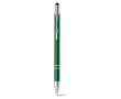 Aluminium touch pen ballpoint pen with blue ink colour green