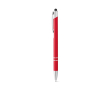Aluminium touch pen ballpoint pen with blue ink colour red