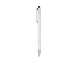 Aluminium touch pen ballpoint pen with blue ink colour white