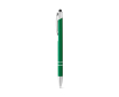 Aluminium touch pen ballpoint pen with blue ink colour green