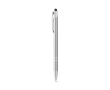 Aluminium touch pen ballpoint pen with blue ink colour matt silver
