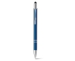 Aluminium touch pen ballpoint pen with blue ink colour royal blue