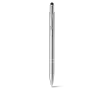 Aluminium touch pen ballpoint pen with blue ink colour matt silver