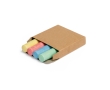 Set of 4 coloured chalks provided in an artisanal box colour brown
