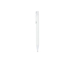 Recycled aluminium ballpoint pen with rubber finish, blue ink colour white