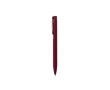 Recycled aluminium ballpoint pen with rubber finish, blue ink colour burgundy