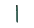Recycled aluminium ballpoint pen with rubber finish, blue ink colour dark green