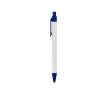 Recycled aluminium ballpoint pen made from milk cartons, blue ink colour blue
