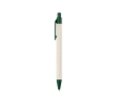 Recycled aluminium ballpoint pen made from milk cartons, blue ink colour dark green