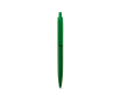 Plastic pen with large clip and glossy finish, blue ink colour green