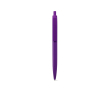 Plastic pen with large clip and glossy finish, blue ink colour purple