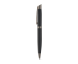 Writing set with ballpoint pen and rollerball in matte aluminium, blue ink colour black