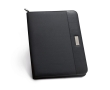 Document folder made of imitation leather & notepad, A4 colour black