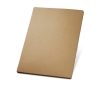 Cardboard writing folder with notepad for employees, A4 colour natural