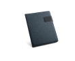 Polyester and leather document folder notepad, A5 colour blue