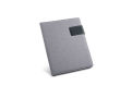 Polyester and leather document folder notepad, A5 colour grey