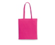 Branded coloured cotton bag 140 g/m² colour pink
