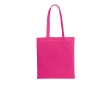Branded coloured cotton bag 140 g/m² colour pink