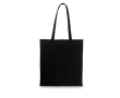 Branded coloured cotton bag 140 g/m² colour black