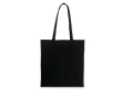 Branded coloured cotton bag 140 g/m² colour black