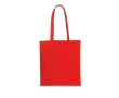 Branded coloured cotton bag 140 g/m² colour red