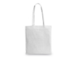 Branded coloured cotton bag 140 g/m² colour white