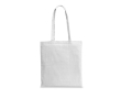 Branded coloured cotton bag 140 g/m² colour white