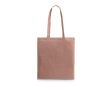 Branded coloured cotton bag for events, 140 g/m² colour light brown
