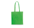 Branded coloured cotton bag 140 g/m² colour green