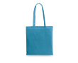 Branded coloured cotton bag 140 g/m² colour light blue